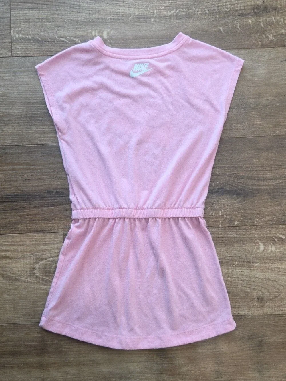 Nike Pink Bubble Logo Elastic-Waist Dress